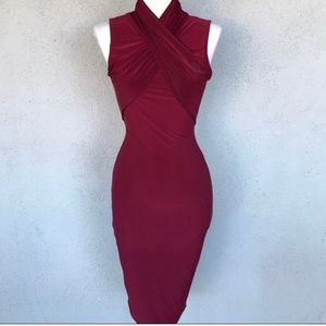 Red wine soft dress